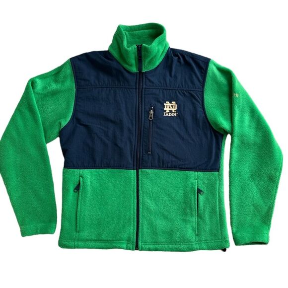 Notre Dame Columbia Jacket Fleece Zip Up Indiana Football Size Small - Picture 1 of 10